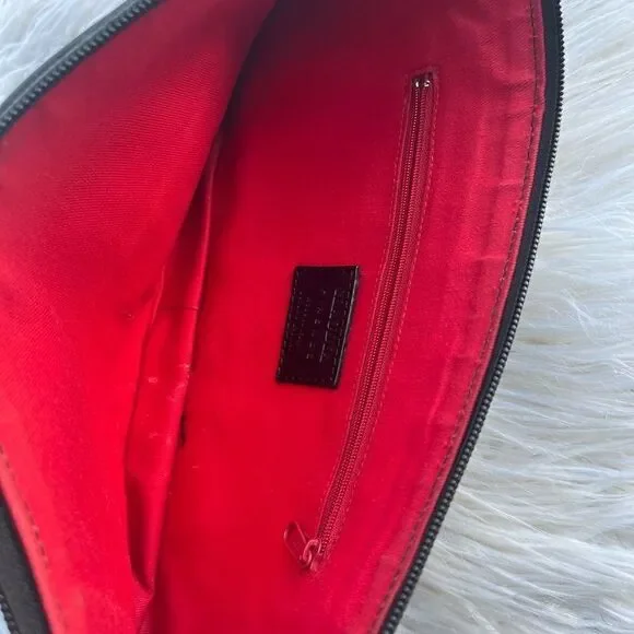 Claudia Firenze 💫Black💫 Leather Clutch Faux Fur - Picture 4 of 6